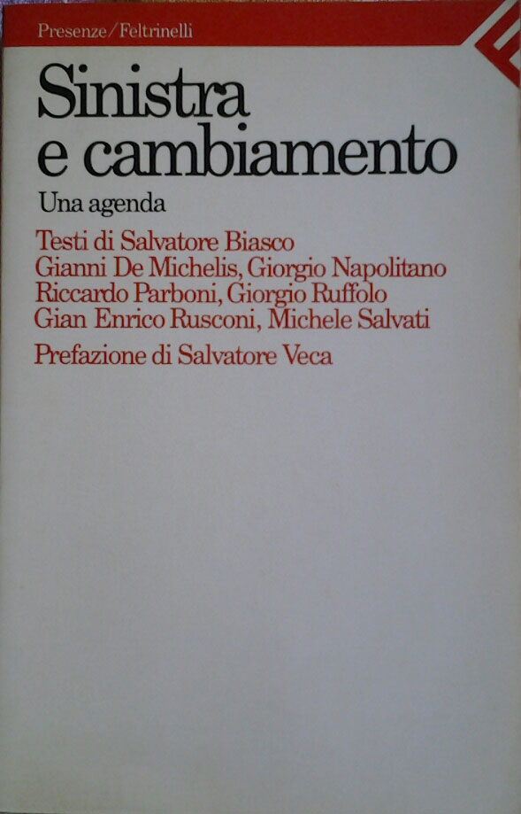 AA.VV. SINISTRA E CAMBIAMENTO. Un'agenda. ... - Copertina