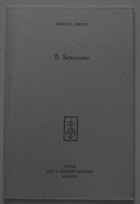 Cerruti Giorgio IL SETTECENTO. - Copertina
