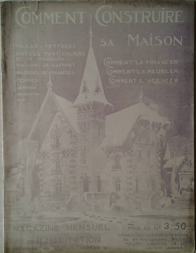  COMMENT CONSTRUIRE SA MAISON. MAGAZINE MENSUEL DE... - Copertina