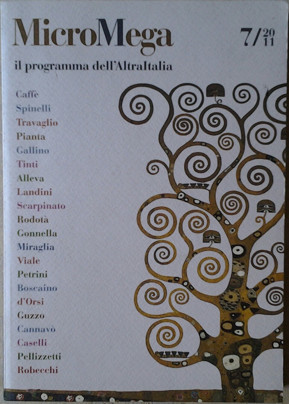  MICROMEGA 7/2011. IL PROGRAMMA DELL'ALTRAITALIA. - Copertina
