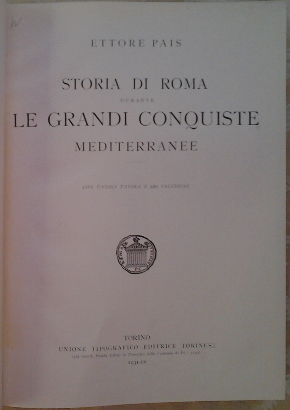 Pais Ettore STORIA DI ROMA DURANTE LE GRANDI ... - Copertina