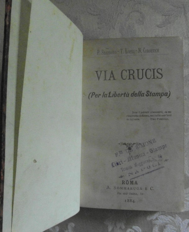 Sbarbaro P. Lopez T. Coboevich N. VIA CRUCIS. ( ... - Copertina