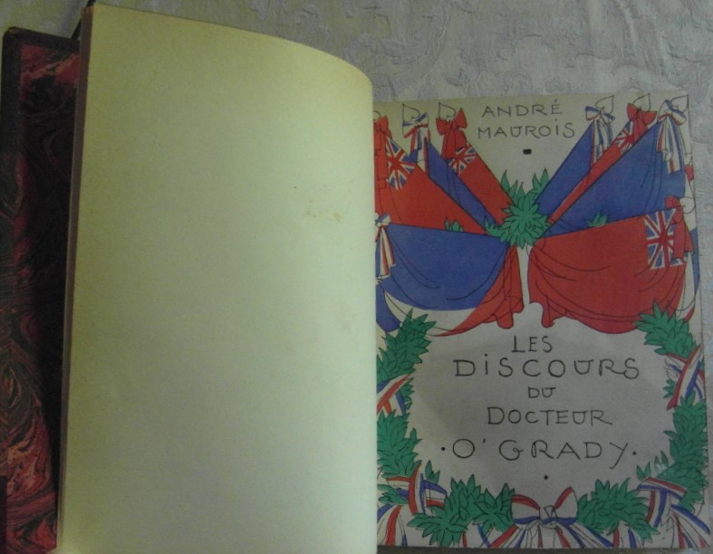Maurois Andrè LES DISCOURS DU DOCTEUR O'GRADY. - Copertina