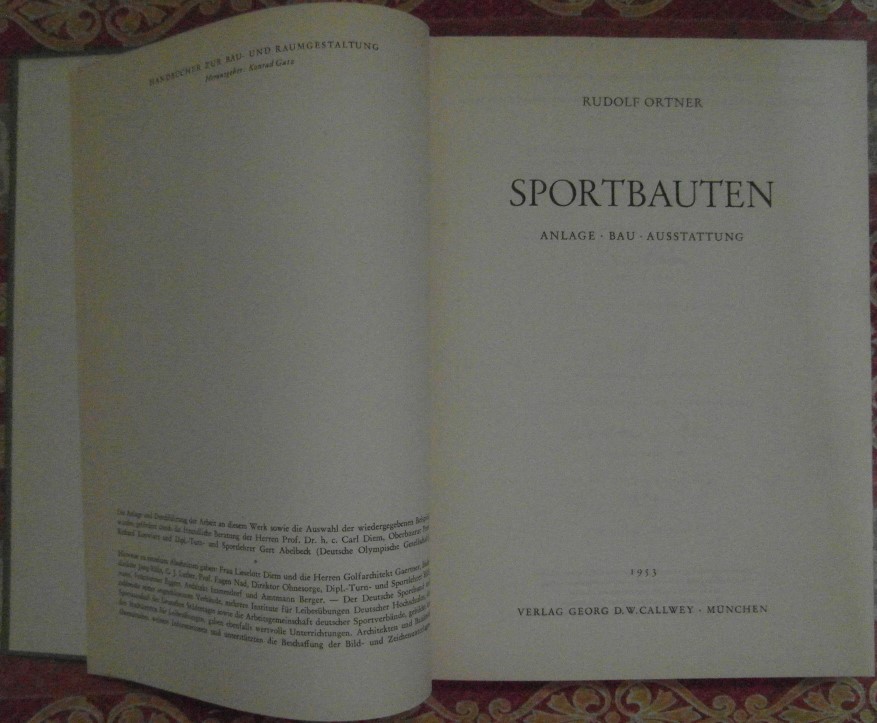 Ortner Rudolf SPORTBAUTEN. ANLAGE, BAU, ... - Copertina