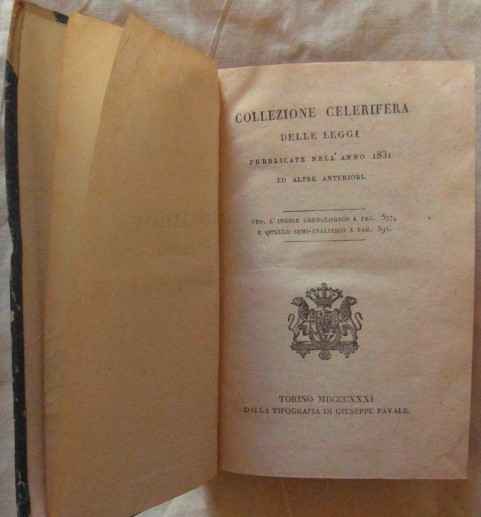  COLLEZIONE CELERIFERA DELLE LEGGI PUBBLICATE NELL... - Copertina