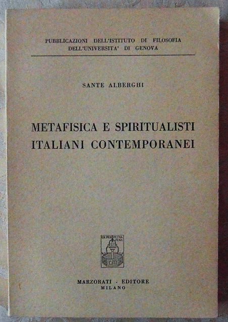 Alberghi Sante METAFISICA E SPIRITUALISTI ITALIANI... - Copertina