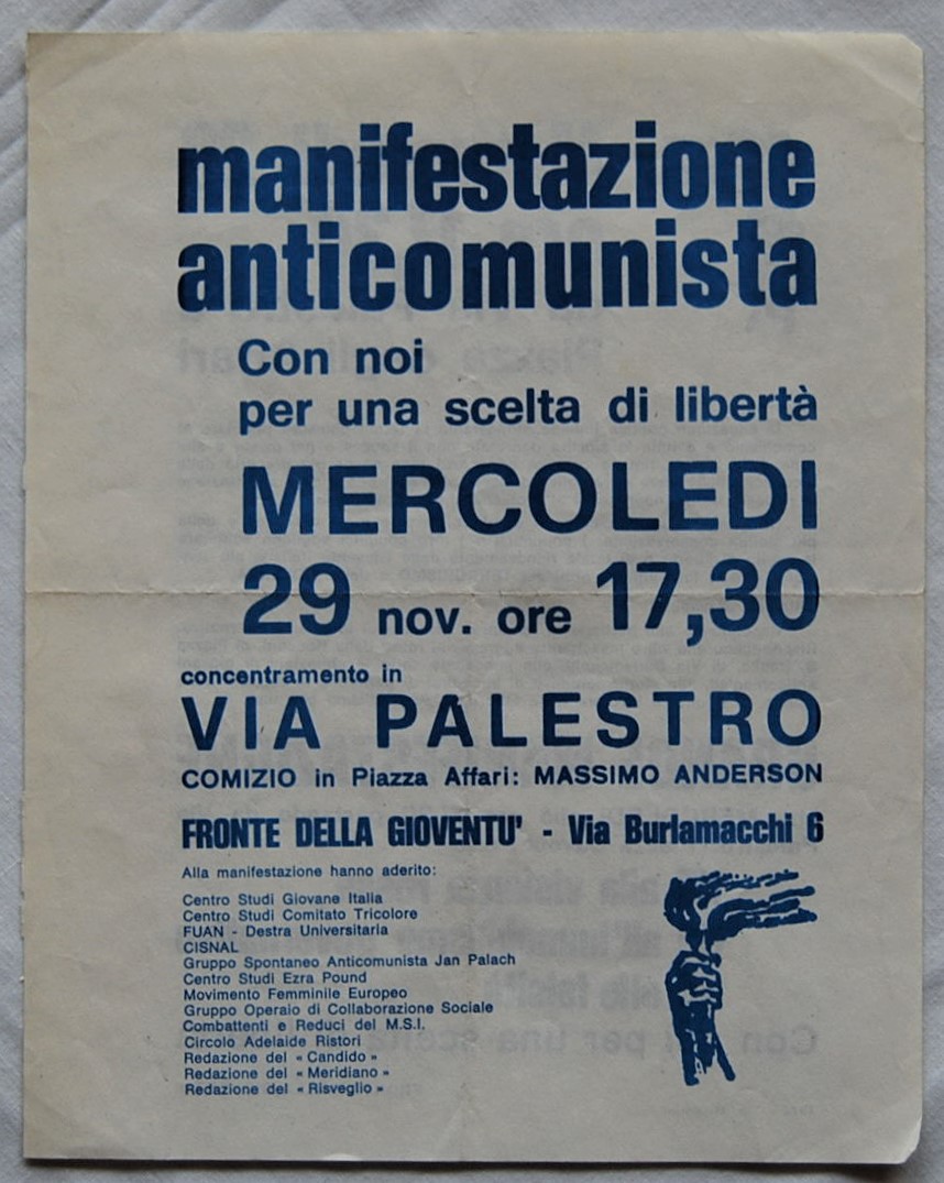  MANIFESTAZIONE ANTICOMUNISTA. CON NOI PER UNA ... - Copertina