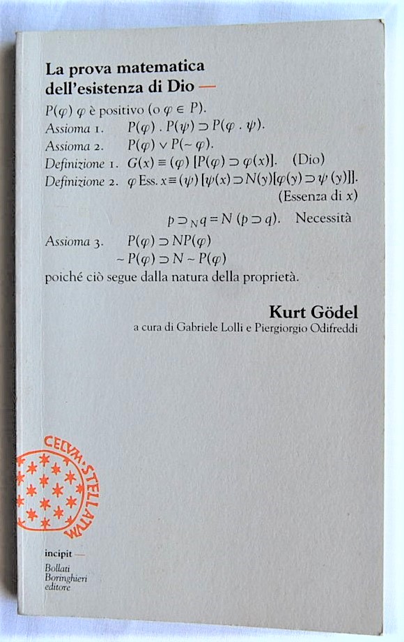 Godel Kurt LA PROVA MATEMATICA DELL'ESISTENZA DI ... - Copertina