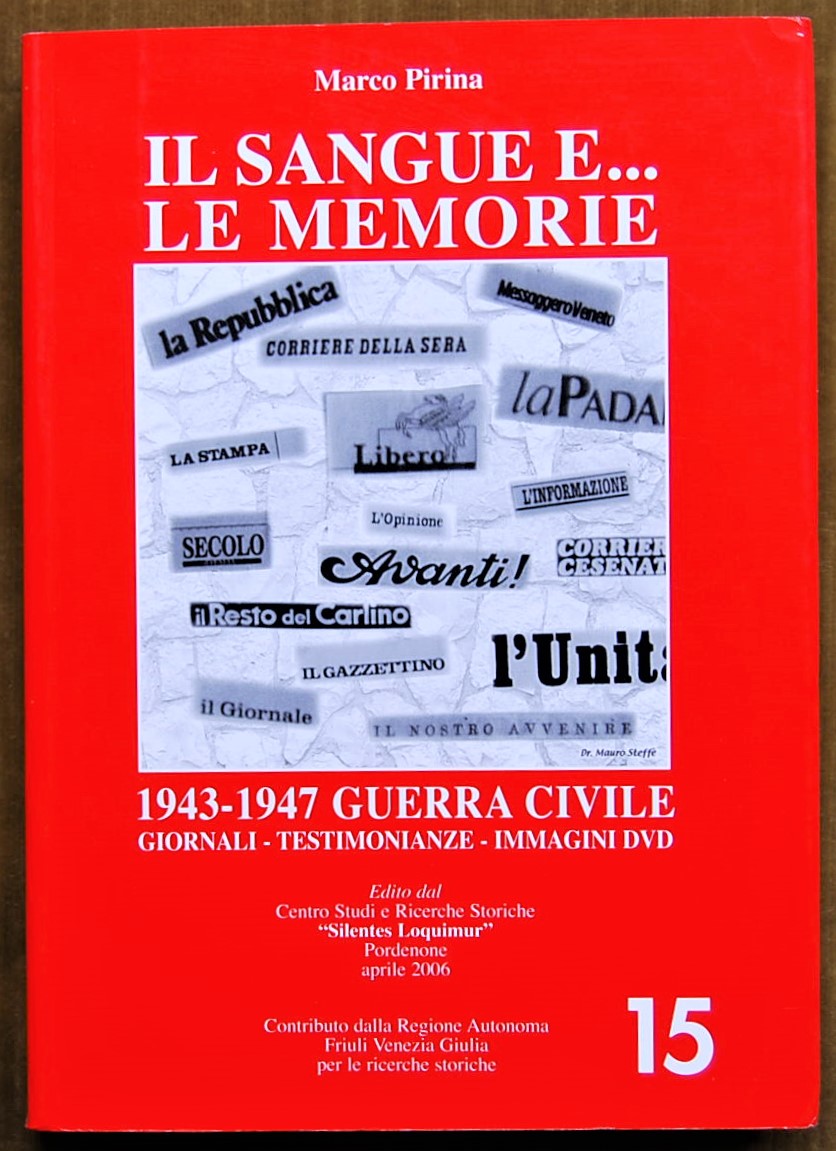 Pirina Marco IL SANGUE E LE MEMORIE. - Copertina