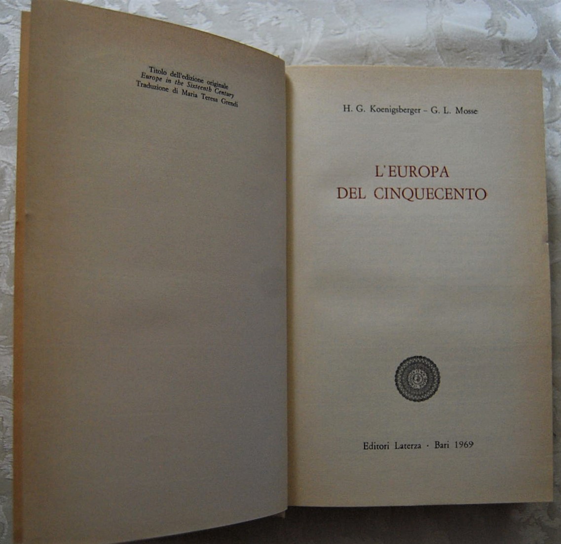 Koenigsberger H.G. Mosse G.L. L'EUROPA DEL ... - Copertina