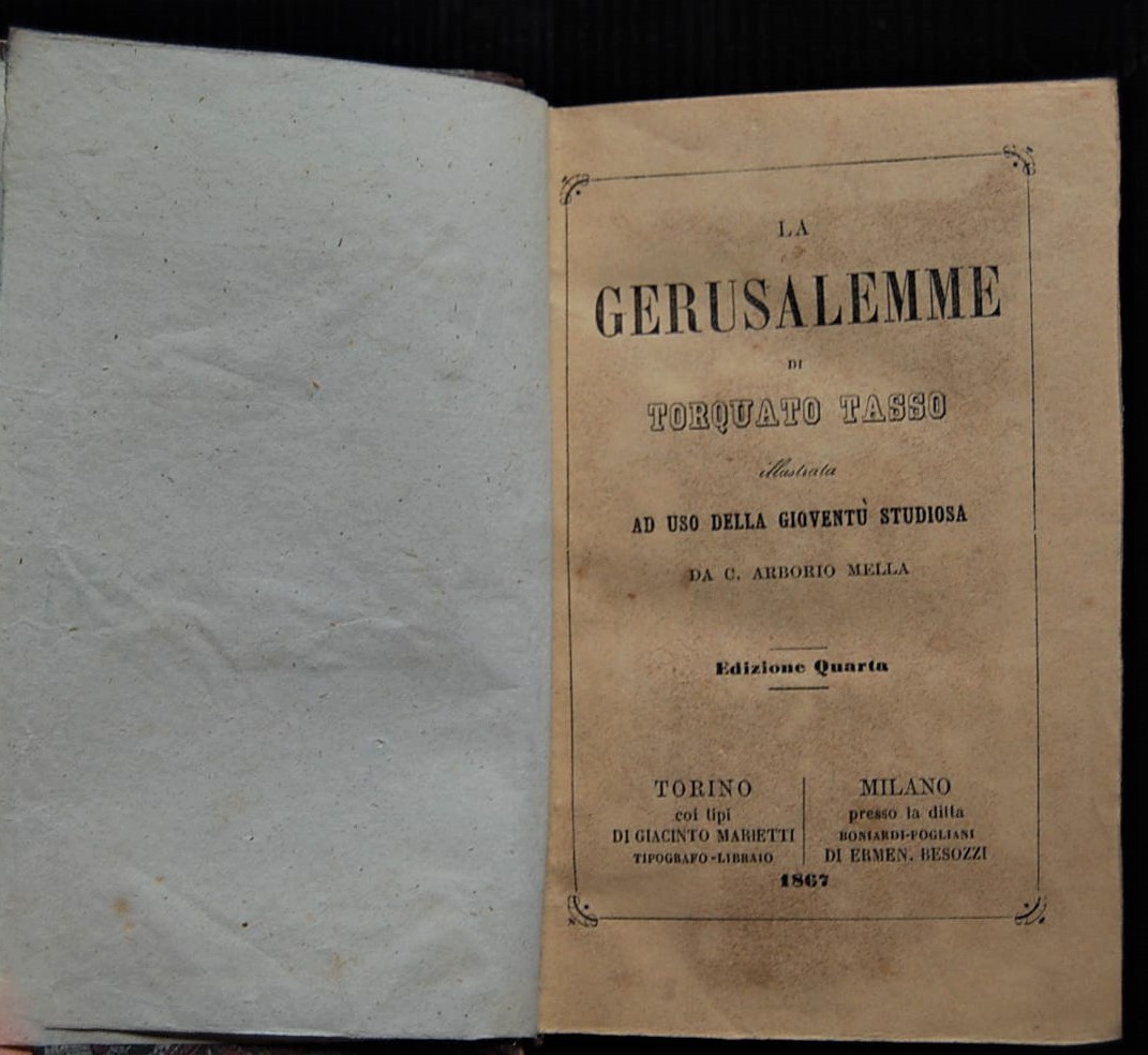Tasso Torquato LA GERUSALEMME DI T. TASSO ... - Copertina