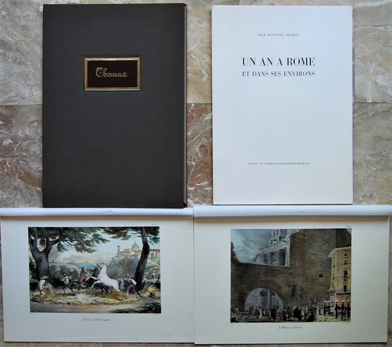 Jean Baptiste Thomas UN AN A ROME ET DANS SES ... - Copertina
