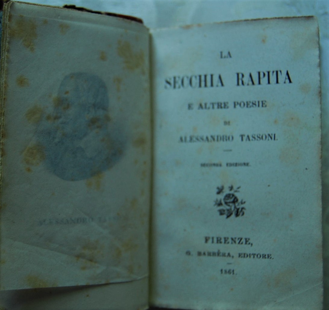 Tassoni Alessandro LA SECCHIA RAPITA. E ALTRE ... - Copertina