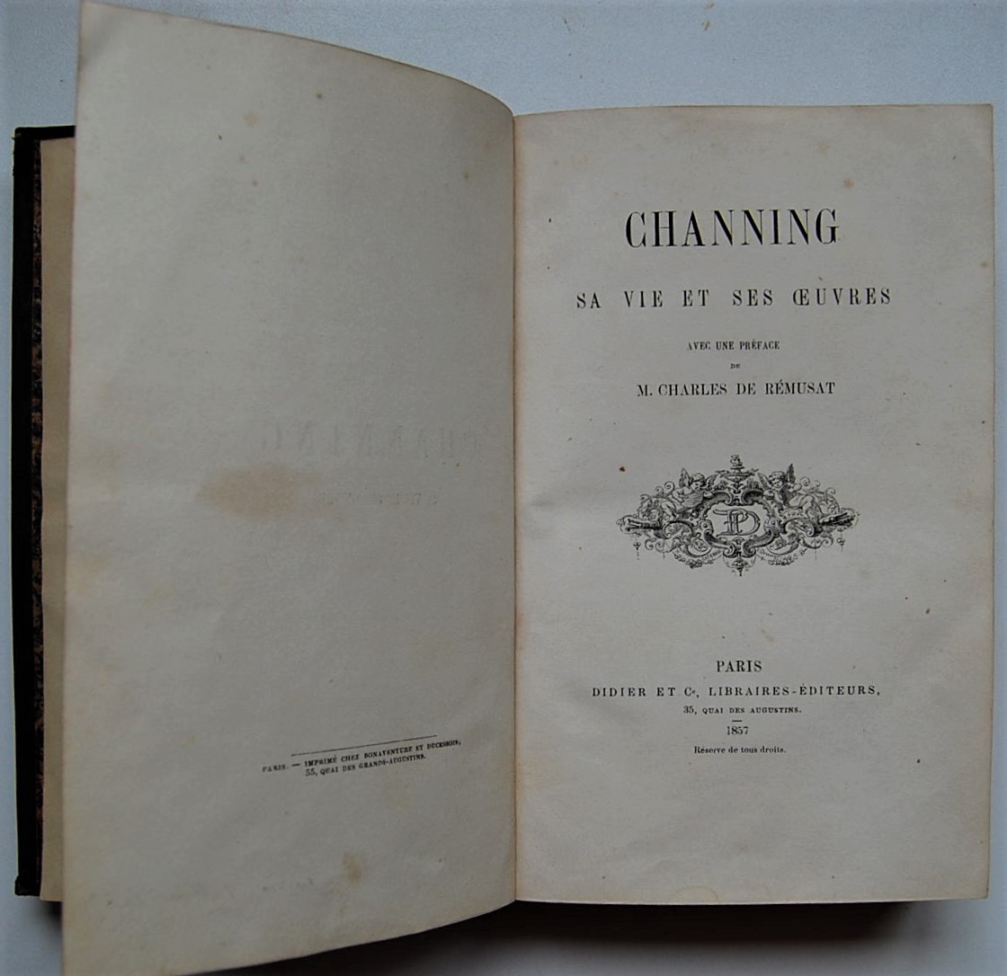  CHANNING, SA VIE ET SES OUVRES. AVEC UNE PREFACE ... - Copertina