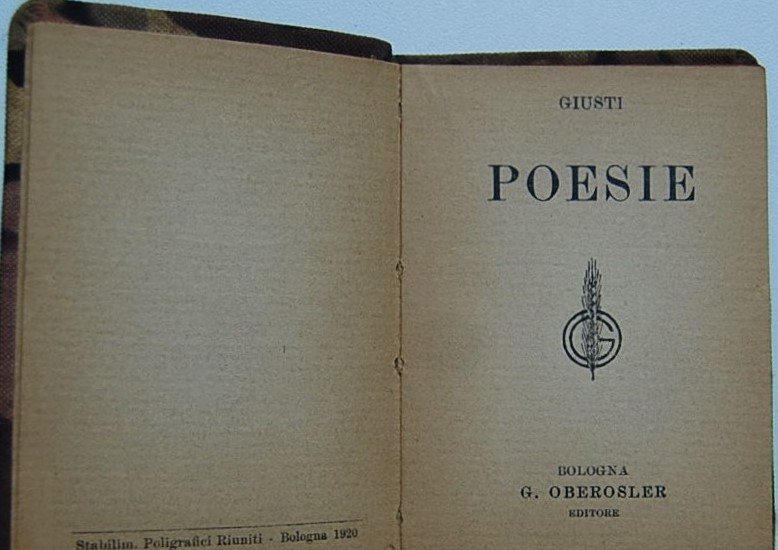 Giusti POESIE. - Copertina