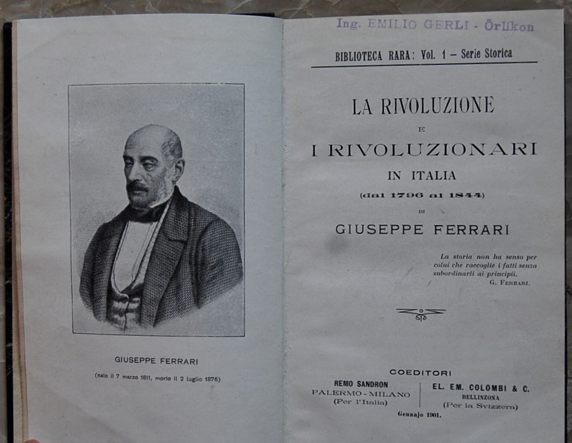 Ferrari Giuseppe LA RIVOLUZIONE E I RIVOLUZIONARI ... - Copertina