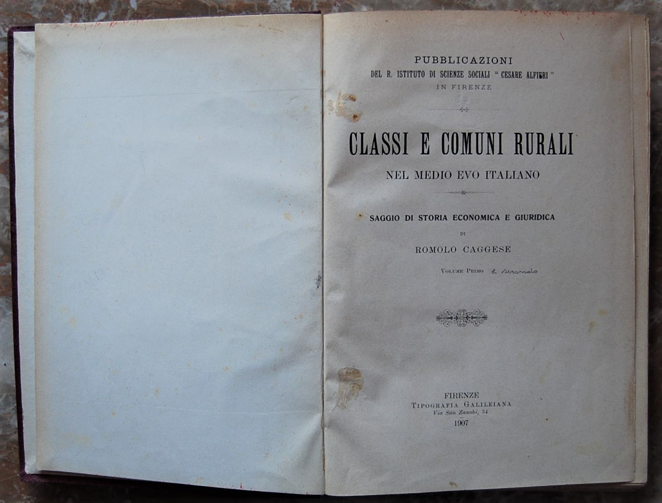 Caggese Romolo CLASSI E COMUNI RURALI NEL MEDIO ... - Copertina