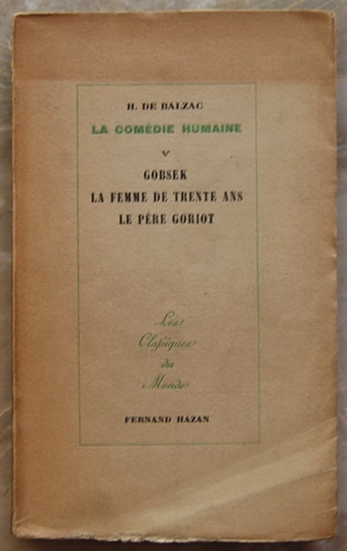 Honore' De Balzac LA COMEDIE HUMAINE. VOL. V. ... - Copertina