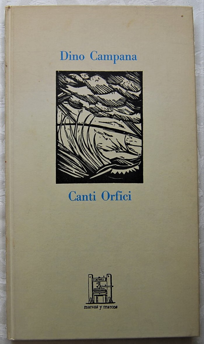 Campana Dino CANTI ORFICI. - Copertina
