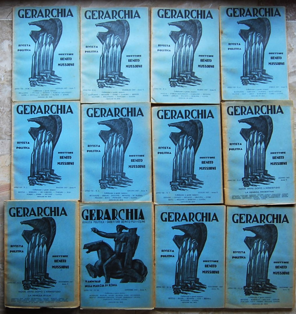  GERARCHIA. RIVISTA POLITICA. DIRETTORE BENITO ... - Copertina