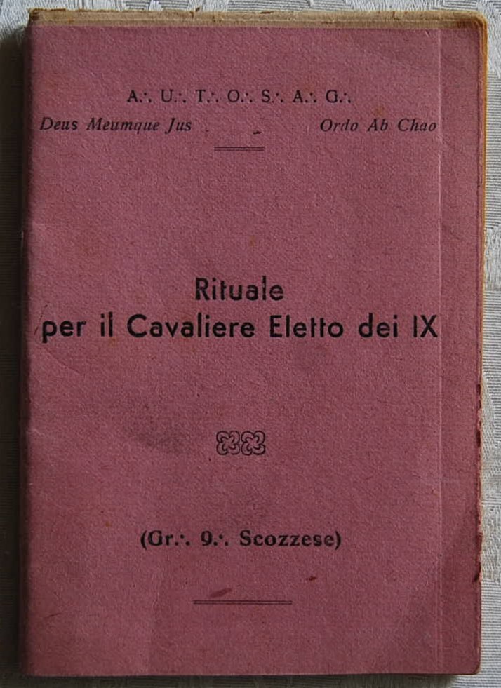  RITUALE PER IL CAVALIERE ELETTO DEI IX. (GR. 9. ... - Copertina
