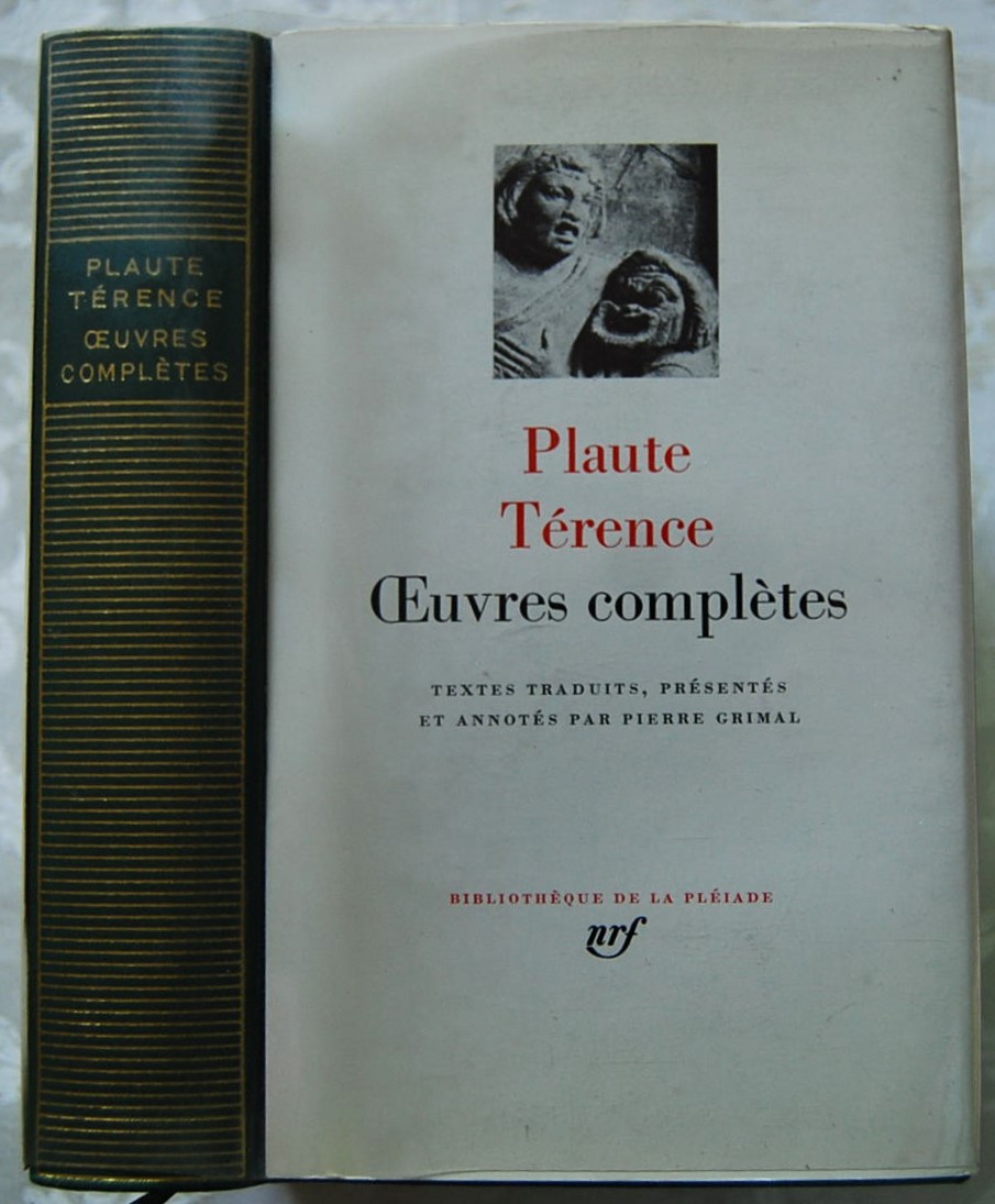 Plaute / Terence OEUVRES COMPLETES. - Copertina