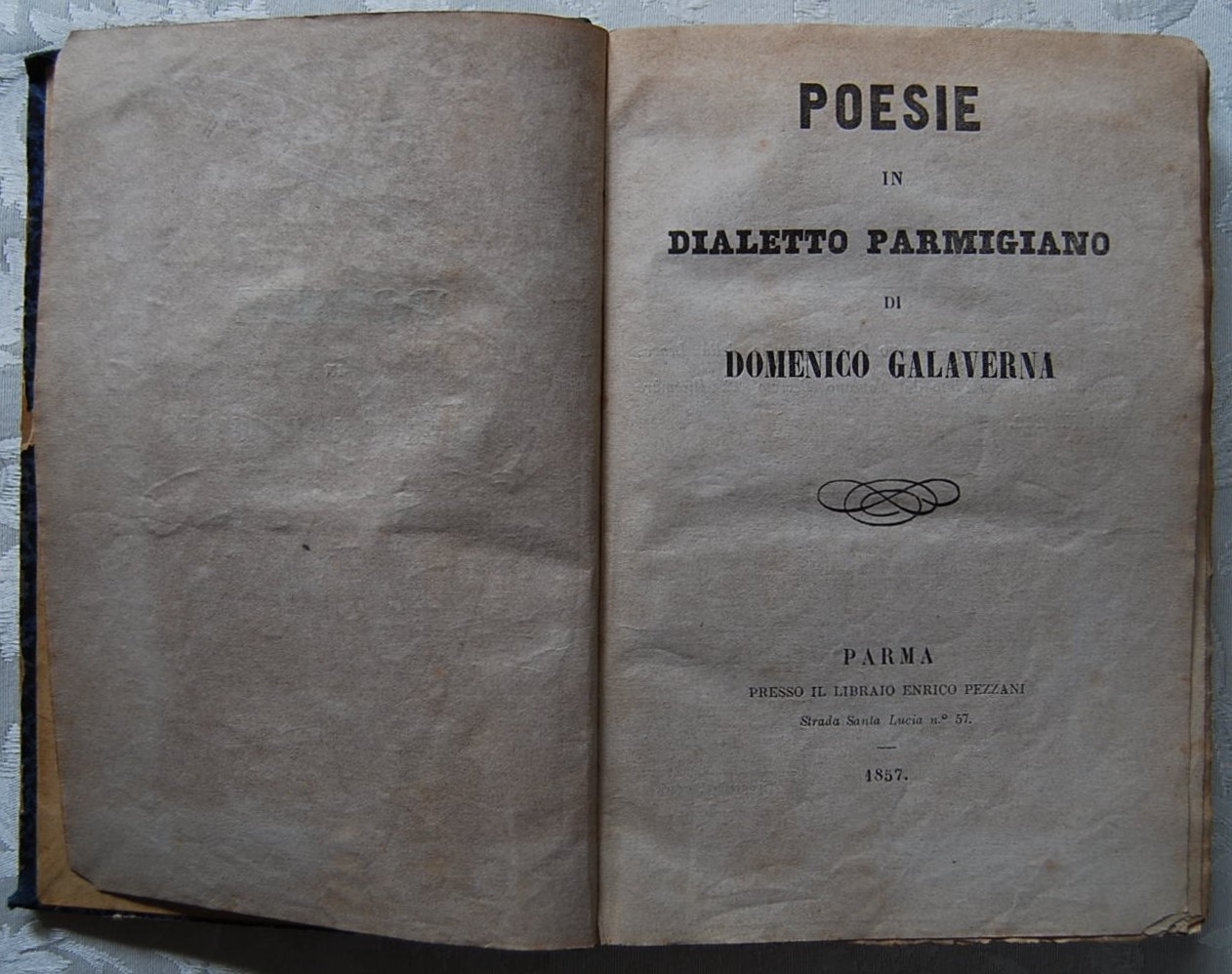 Galaverna Domenico POESIE IN DIALETTO PARMIGIANO. - Copertina