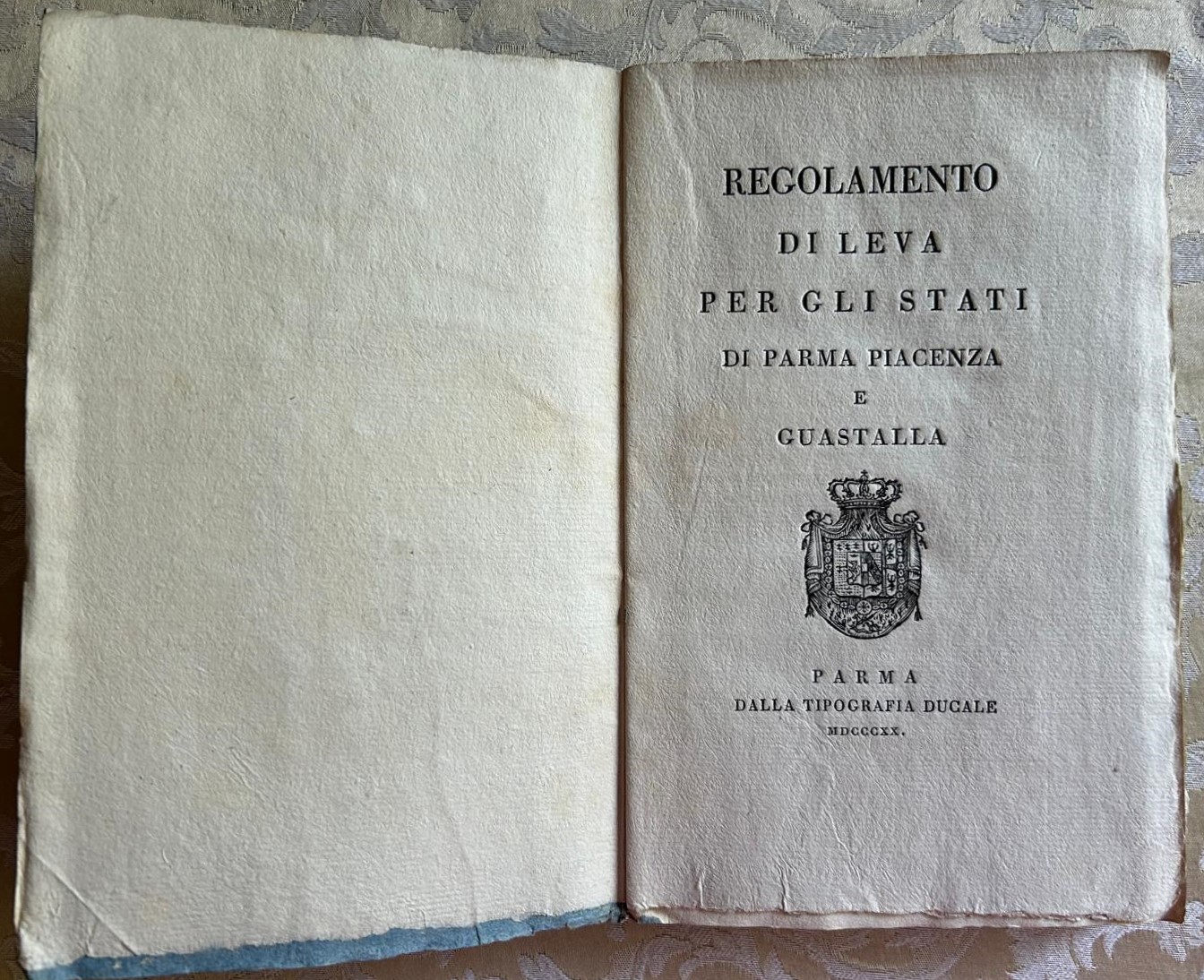  REGOLAMENTO DI LEVA PER GLI STATI DI PARMA ... - Copertina