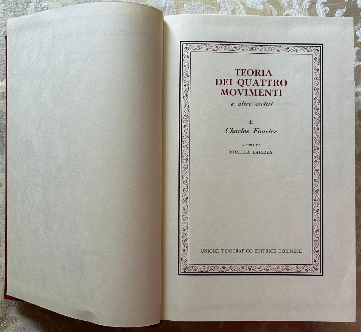 Fourier Charles TEORIA DEI QUATTRO MOVIMENTI. E ... - Copertina