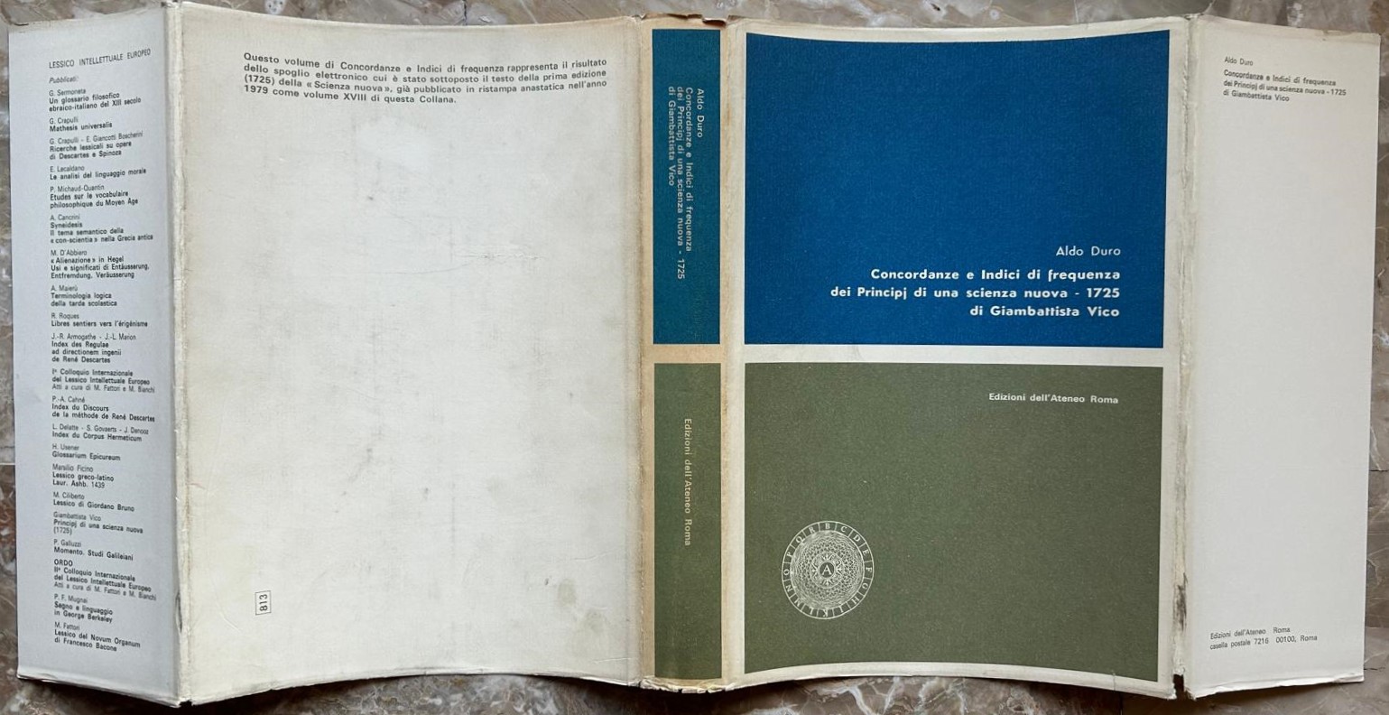 Duro Aldo CONCORDANZE E INDICI DI FREQUENZA DEI ... - Copertina