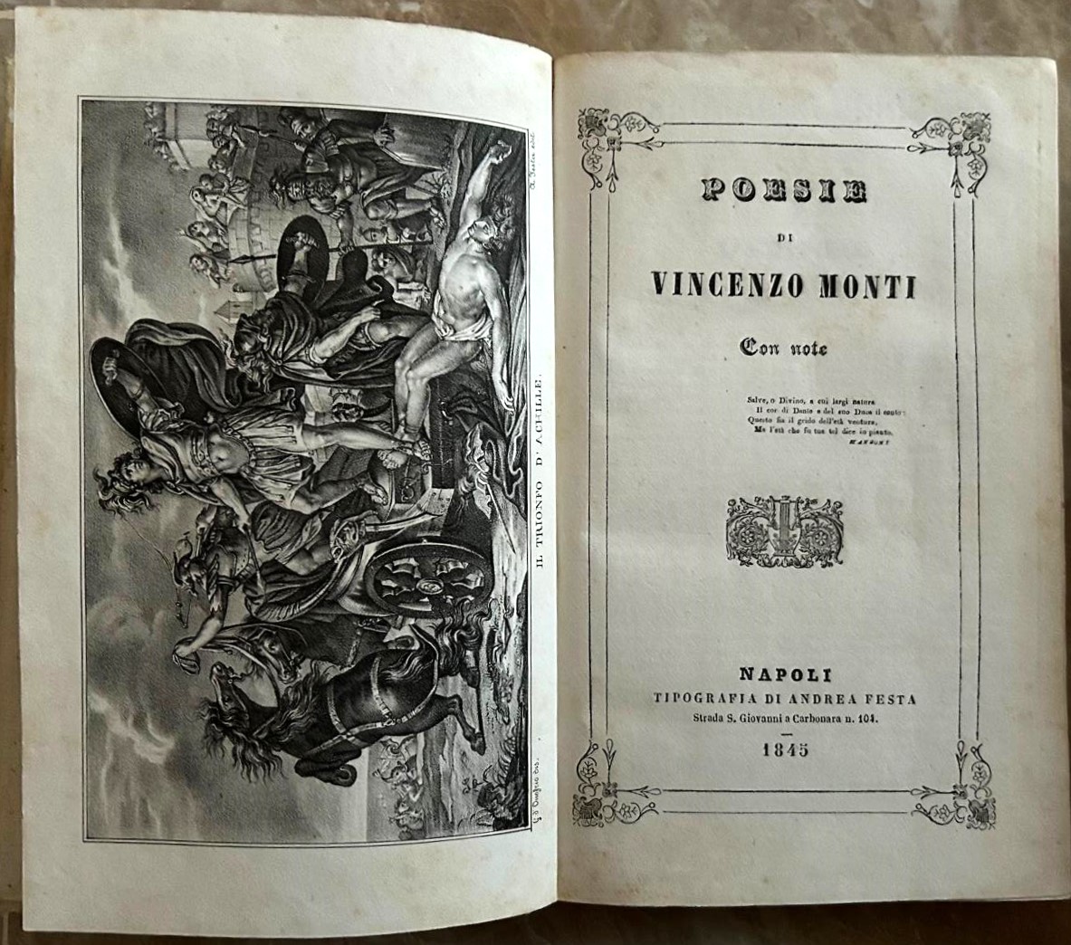Monti Vincenzo POESIE. - Copertina