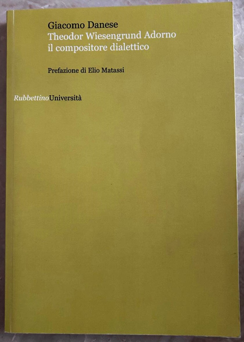 Danese Giacomo THEODOR WIESENGRUND ADORNO IL ... - Copertina