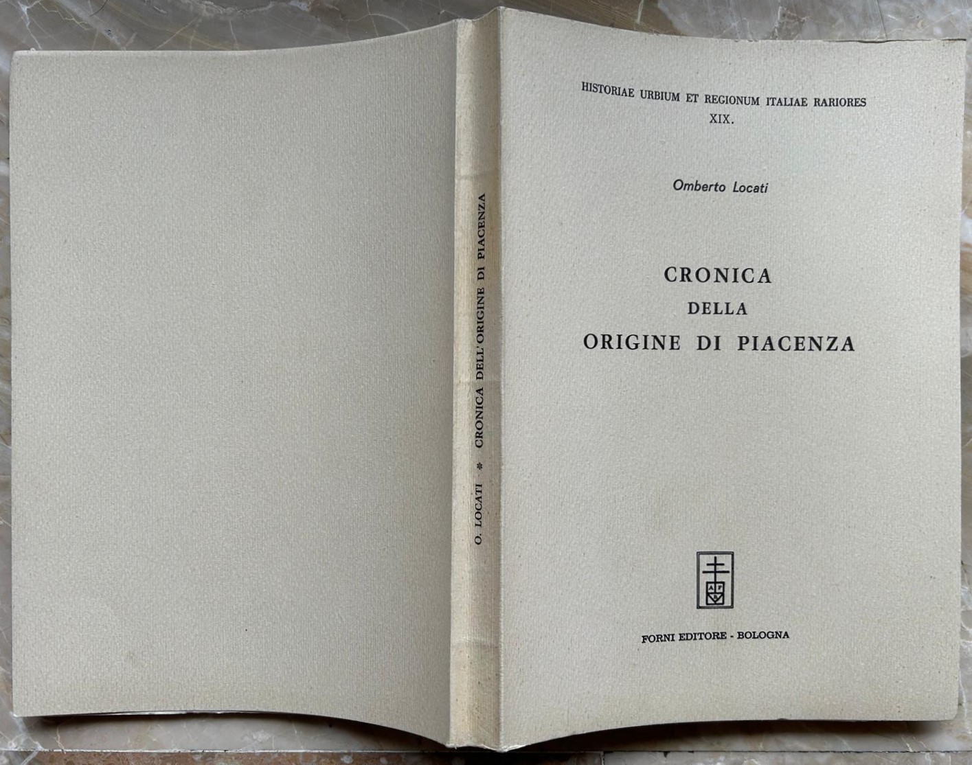 Locati Omberto CRONICA DELL'ORIGINE DI PIACENZA. - Copertina