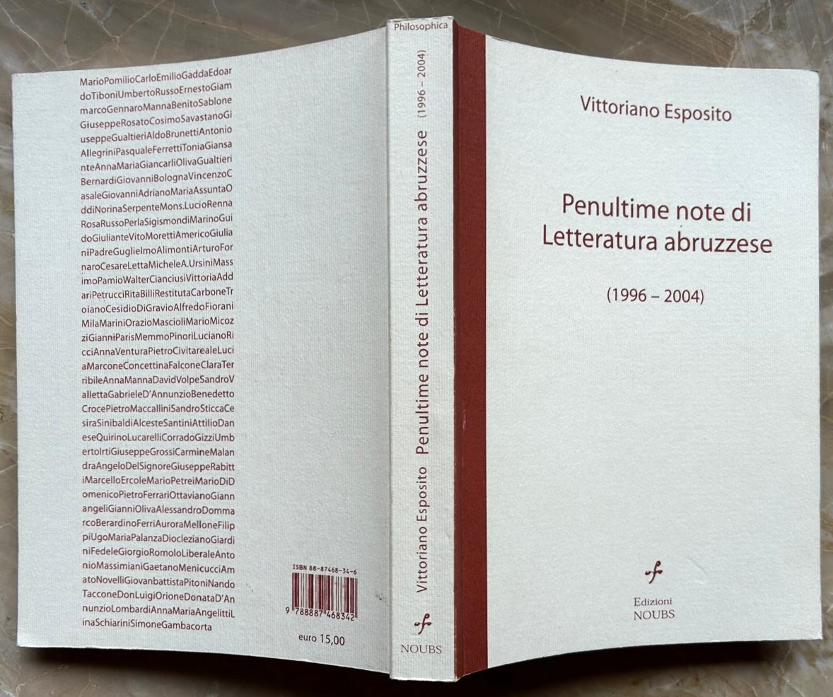 Esposito V. PENULTIME NOTE DI LETTERATURA ... - Copertina