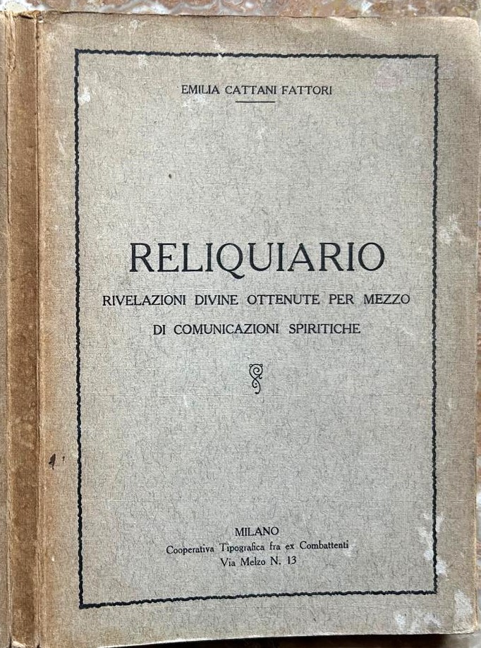 Emilia Cattani Fattori RELIQUIARIO. RIVELAZIONI ... - Copertina