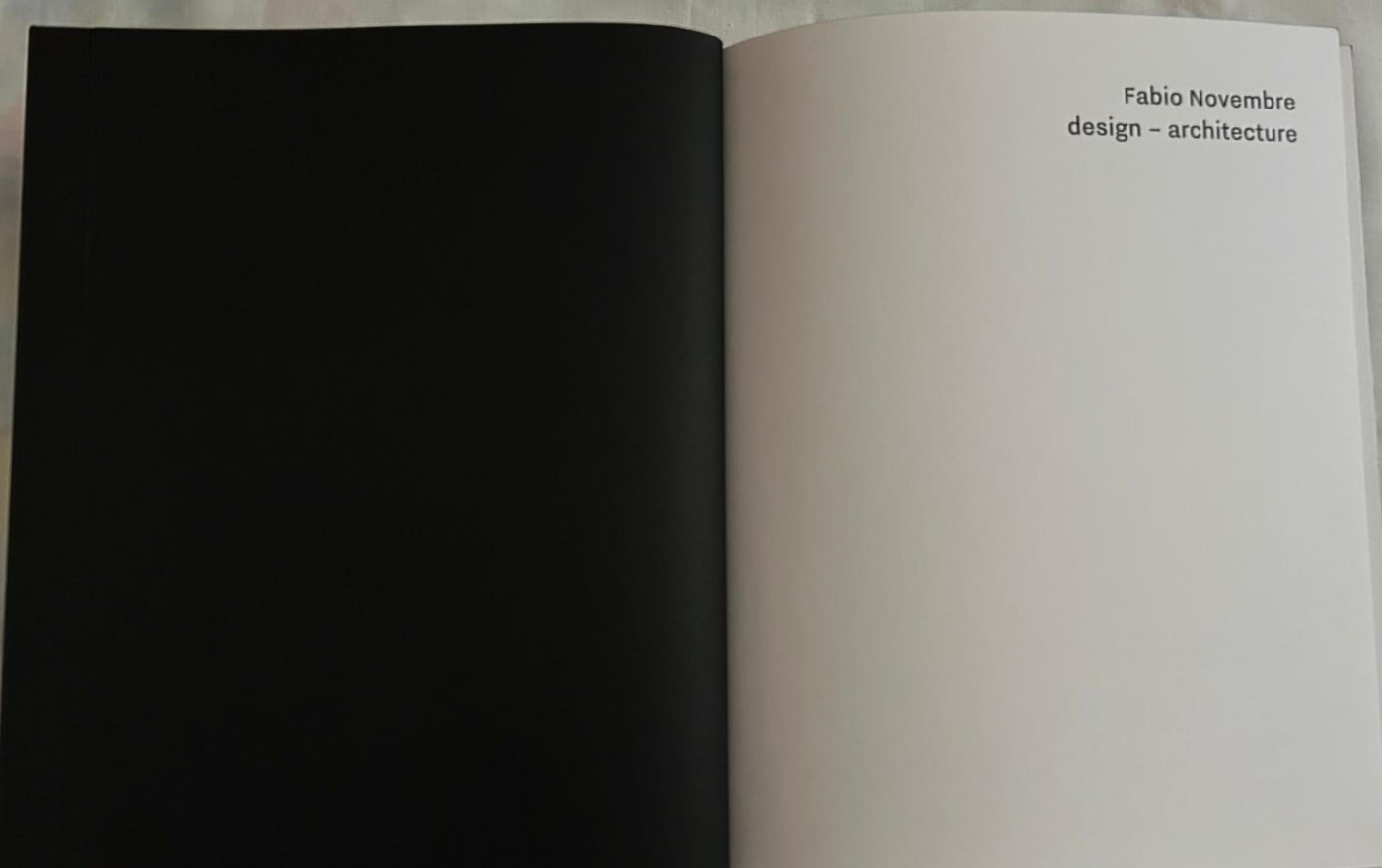  FABIO NOVEMBRE. DESIGN ARCHITECTURE. - Copertina