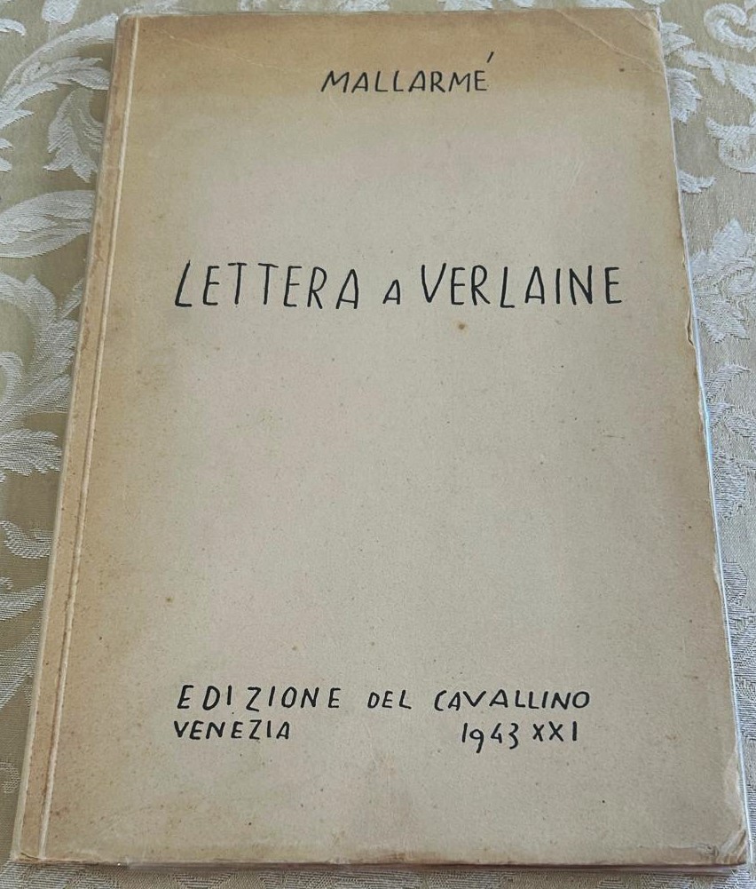 Mallarme' LETTERA A VERLAINE. - Copertina