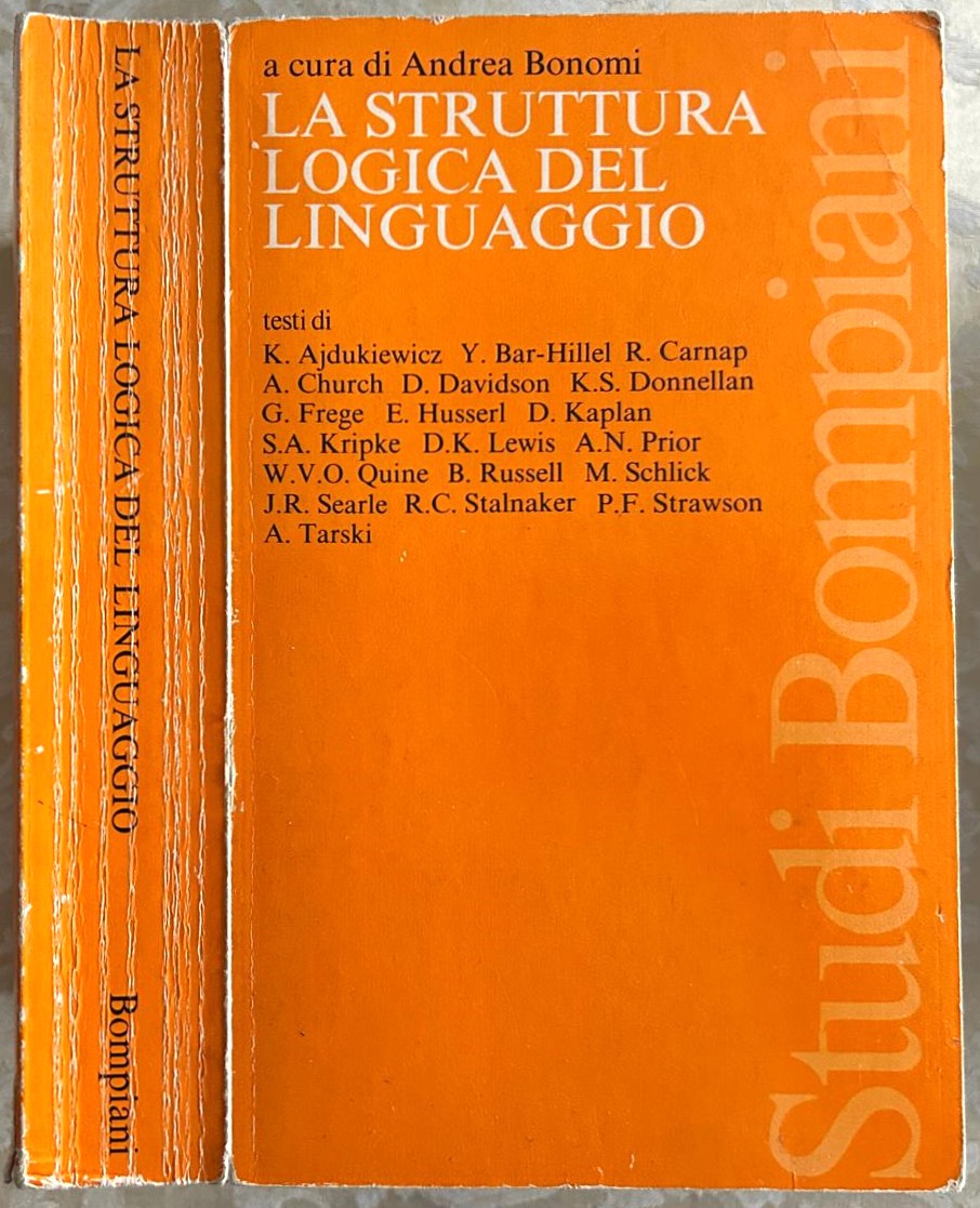 Bonomi A. LA STRUTTURA LOGICA DEL LINGUAGGIO. - Copertina