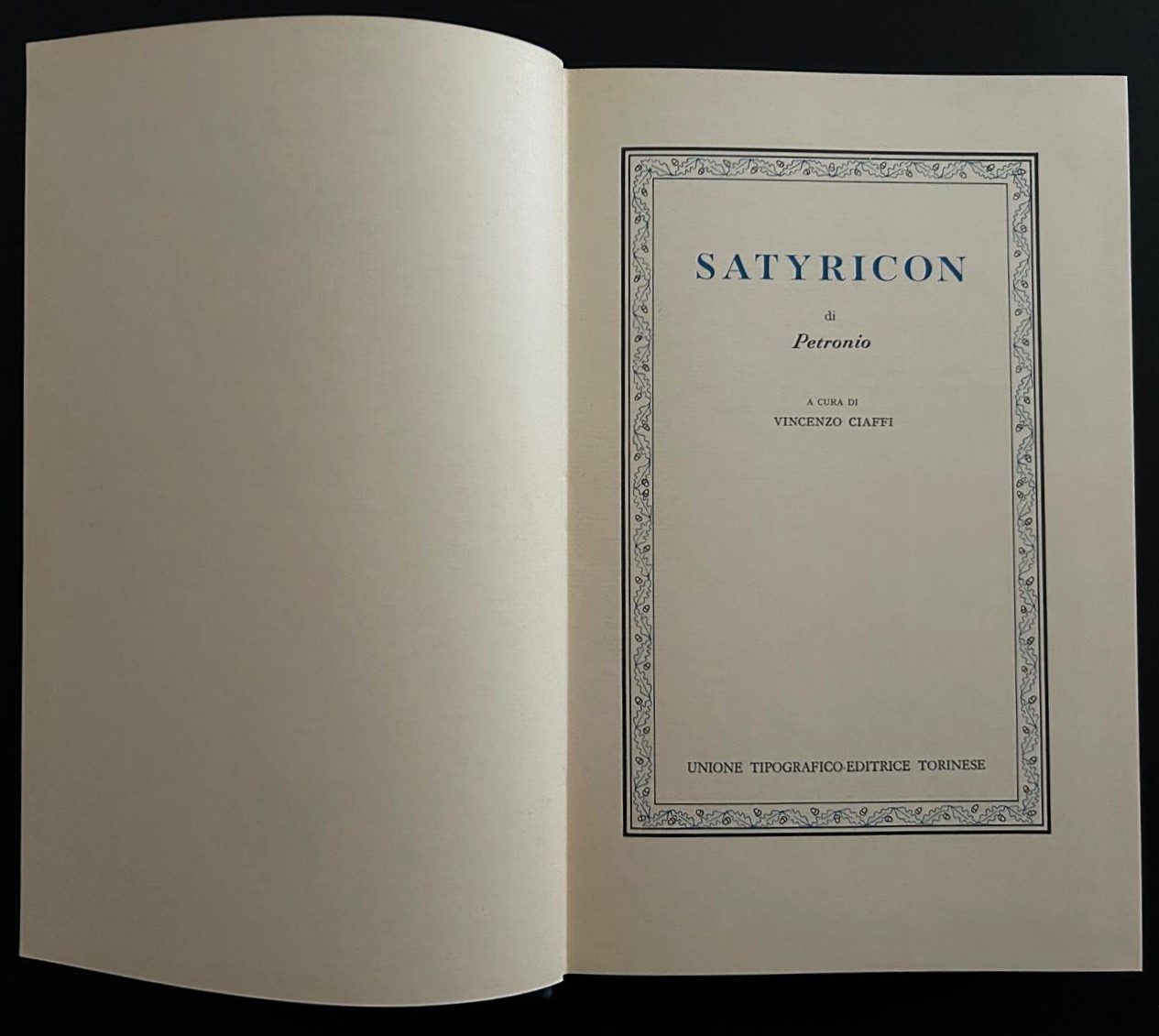 Petronio SATYRICON. - Copertina