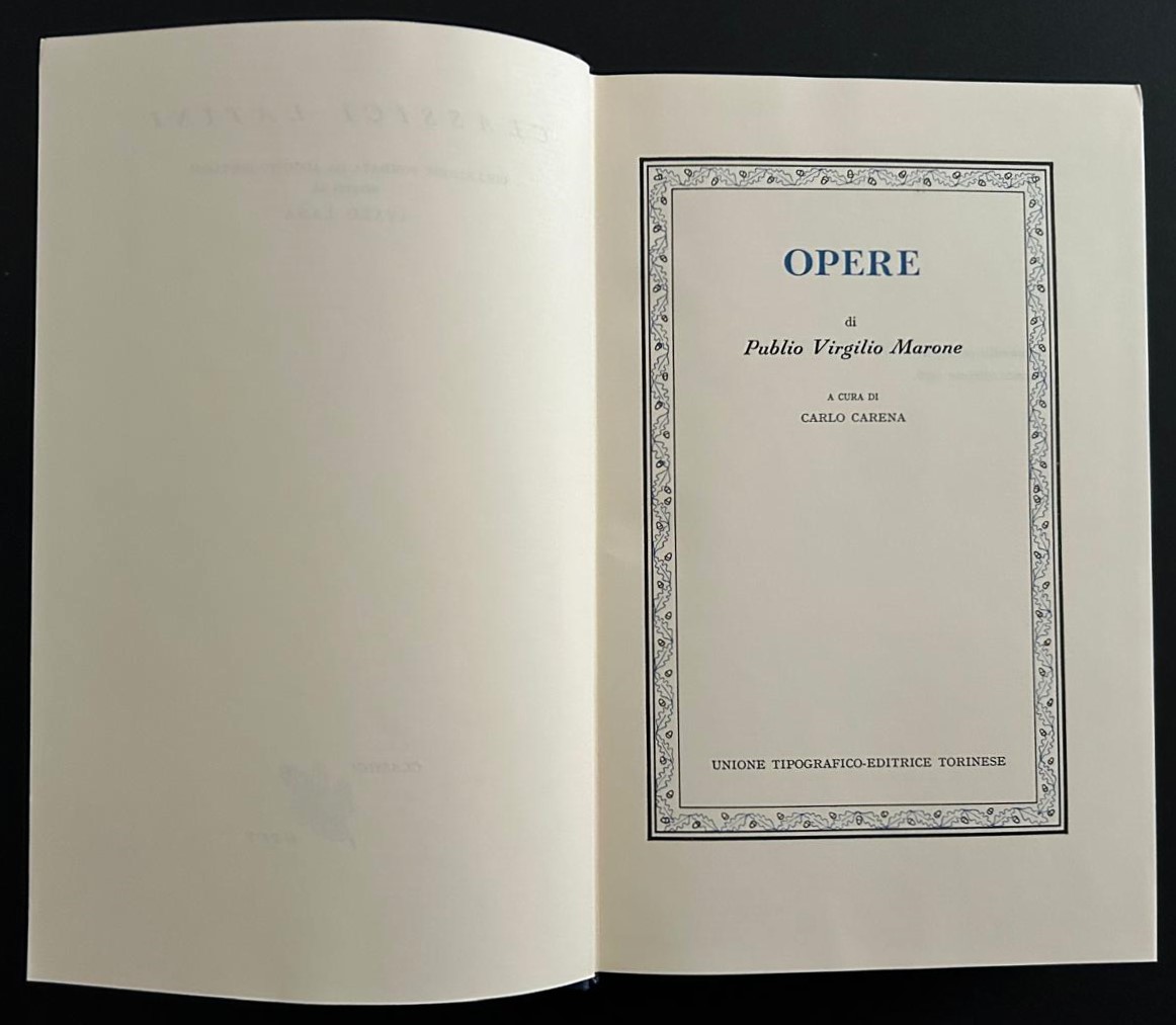Publio Virgilio Marone OPERE. - Copertina