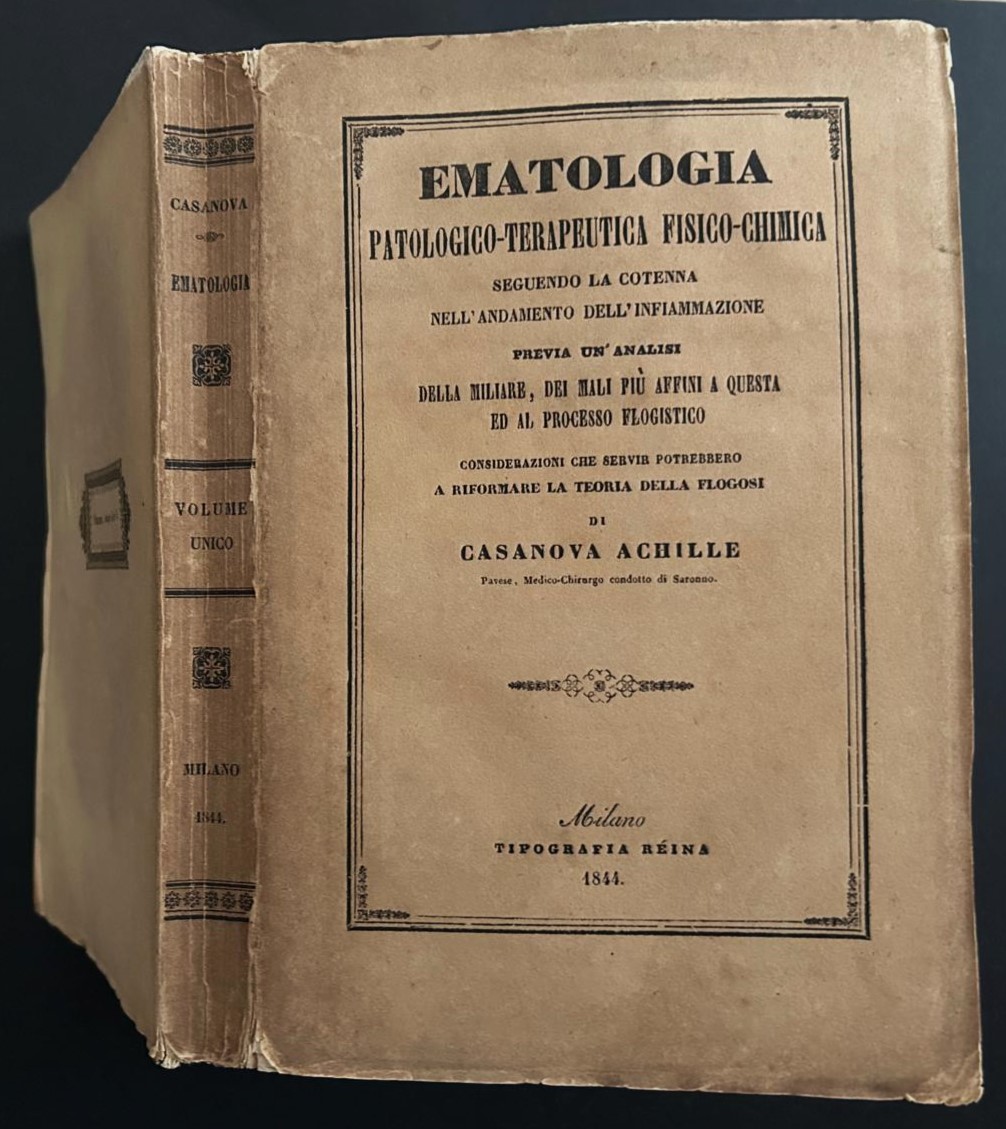 Casanova Achille EMATOLOGIA PATOLOGICO TERAPEUTICA... - Copertina