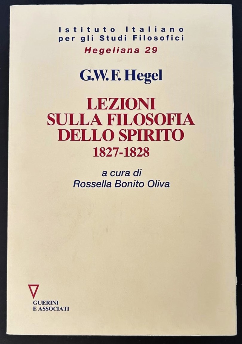 Hegel Friedrich LEZIONI SULLA FILOSOFIA DELLO ... - Copertina