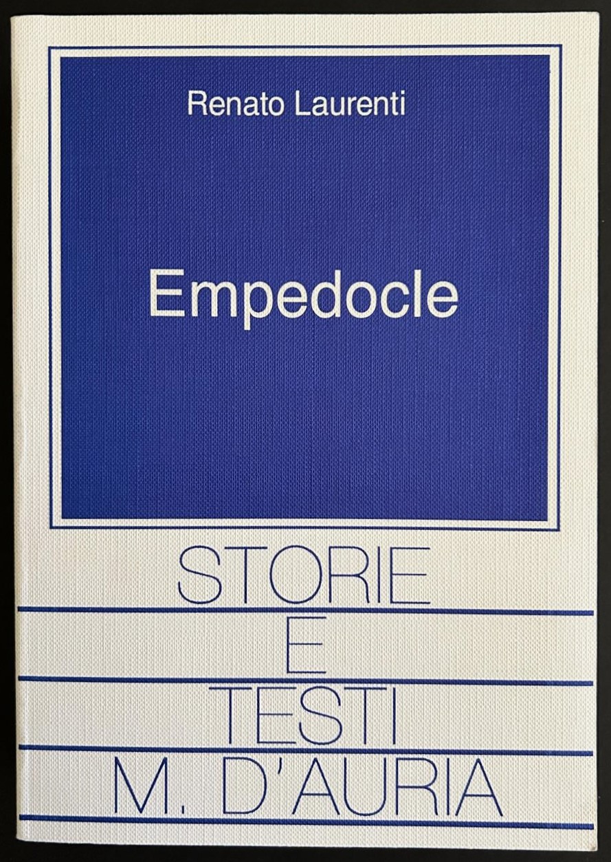 Laurenti Renato EMPEDOCLE. - Copertina