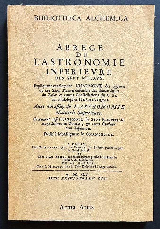  ABREGE DE L'ASTRONOMIE INFERIEURE DES SEPT METAUX... - Copertina