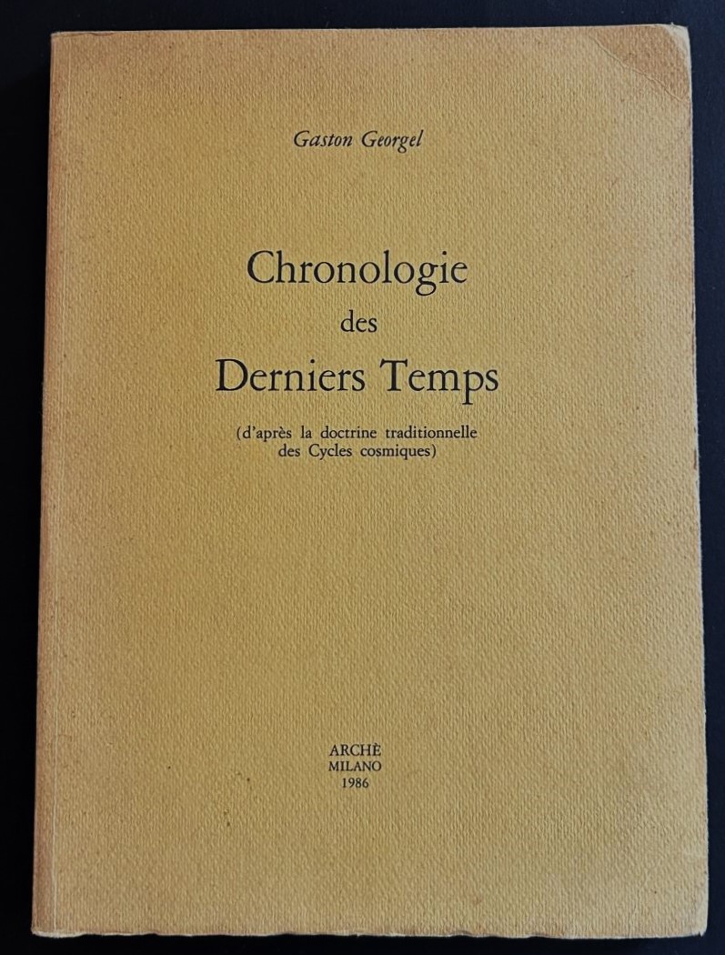 Georgel Gaston CHRONOLOGIE DES DERNIERS TEMPS. - Copertina