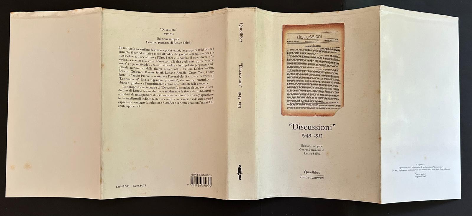 Ammiano Marcellino DISCUSSIONI. 1949 1953. - Copertina